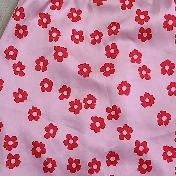 Princess Polly station pink mini skirt red flower Floral Sz 2 Bloomcore A Line - Picture 6 of 7